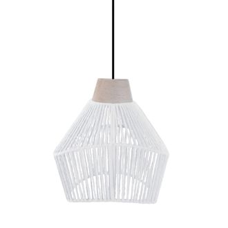 Tosel Suspensi&oacute;n metal,madera Alt.80cm natural Pantalla: blanco