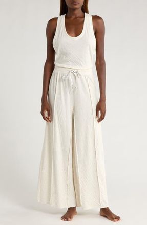 Free People Wait a Minute Jumpsuit in Oatmeal Combo at Nordstrom, Size X-Small