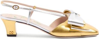 Valentino Garavani Pumps Bowow con cinturino posteriore 45mm - Oro