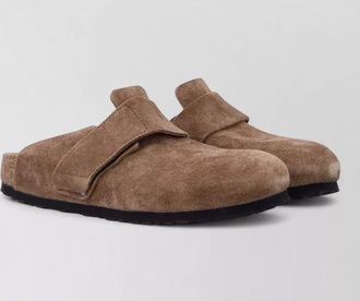 Birkenstock loma adjustable strap flat sole slippers