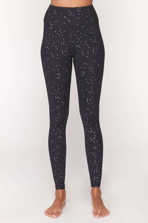 Spiritual Gangster Womens Essential High Waist Legging In Black With Stars