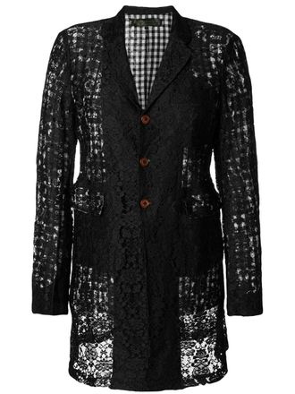 Comme Des Garçons midi lace jacket - Black