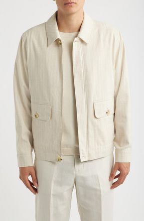 Reiss Slayman Pinstripe Jacket in Off White at Nordstrom, Size Xx-Large