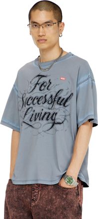 Diesel T-shirt with For Successful Living print - T-Shirts - Man - Grey