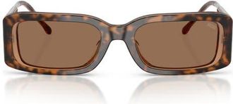 Diesel 53mm Rectangular Sunglasses in Bilayer Havana /Dark Brown at Nordstrom