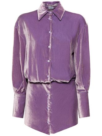 Tシャツ・カットソー THE ATTICO Dark grey wool blend Eliza shirt The Attico Attico Eliza Grey Wool Blend Shirt from $546.00
