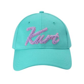 Kurt Geiger Womens Cotton Embroidered Cap Hat - Green - One Size