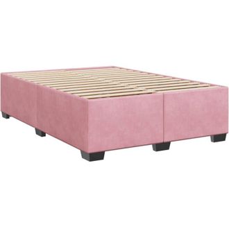 vidaXL Vidaxl - Estructura De Cama Sin Colch&oacute;n Terciopelo Rosa 140x200 Cm