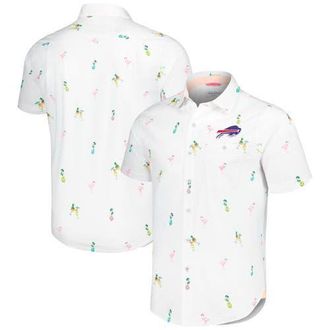 Tommy Bahama Mens Tommy Bahama White Buffalo Bills Nova Wave Flocktail Button-Up Shirt at Nordstrom, Size Xx-Large