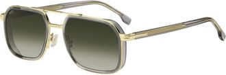 HUGO BOSS Stijlvolle zonnebril van topkwaliteit - Heren - Zonnebrillen - Grijs - 55 MM - Accessoires