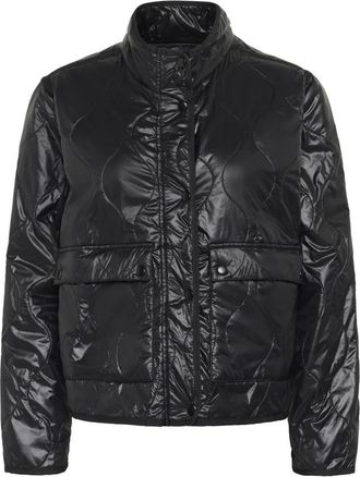 Saint Tropez Zwarte Ilinesz Jas met Rits - Dames - Winterjassen - Zwart - 2XL - Jassen