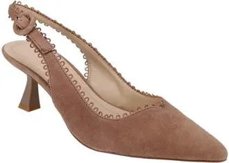 Pelle Moda Jalene Slingback Pointed Toe Pump in Taupe at Nordstrom, Size 5.5