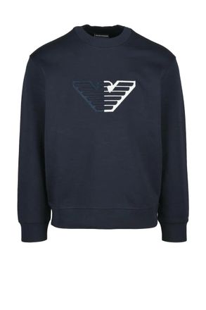 Emporio Armani Grey Neoprene Effect Sweatshirt