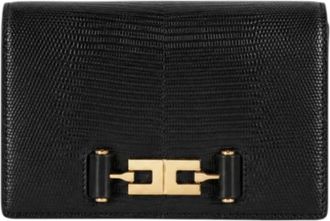 Elisabetta Franchi Lizard-effect Crossbody Bag - Dames - Schoudertassen - Zwart - ONE Size - Leer - Tassen