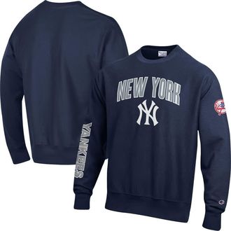 Champion Mens Champion Navy New York Yankees Reverse Weave Chenille Sweatshirt at Nordstrom, Size Xx-Large