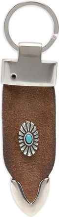 Eraldo Embellished Suede Keyring