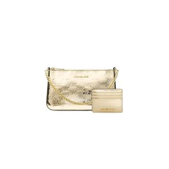 Michael Kors Clutches, female, Yellow, Size: ONE SIZE Canvas Clutch Bag with Embellished Detailing