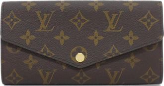 Louis Vuitton Marron Rose Ballerine Coated Canvas Long Wallet (Bi-Fold) (Pre-Owned)