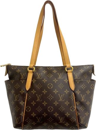 Louis Vuitton Brown Leather Pvc Handbag Shoulder Bag Tote Bag (Pre-Owned)