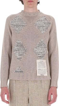 Ballantyne Raw Diamond Pure Cashmere Crewneck Sweater