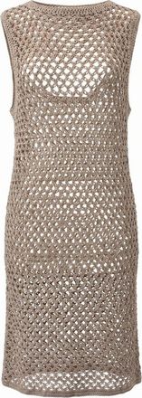 Malo Beige Cotton Women Womens Dress