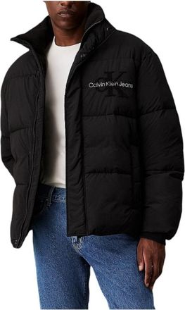 Calvin Klein Mens Black Chenille Puffer Jacket, Size X-Large
