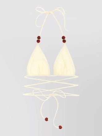 Magda Butrym beaded triangle bikini top