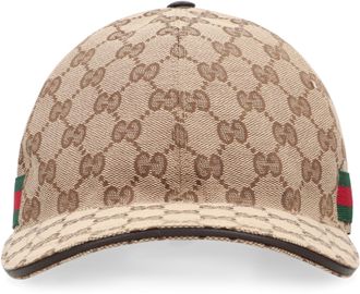 Gucci Mens Baseball Cap Gg Fabric Beige Polyester Hat