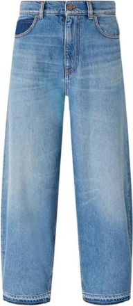 Pinko Five-Pocket Balloon Jeans - Dames - Cropped Jeans - Blauw - W29 - Katoen - Jeans