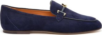 Tod's Blauwe Su&egrave;de Mocassin - Dames - Loafers - Blauw - 37 1/2 EU - Su&egrave;de - Schoenen