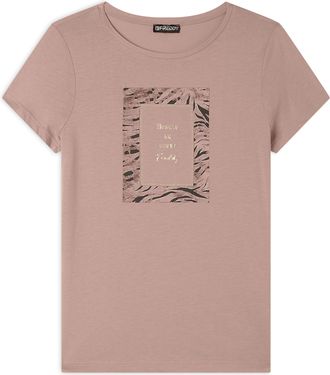 Freddy T-shirt regular fit con grafica e borchie dorate