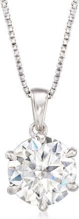 Ross-Simons Moissanite Solitaire Necklace in Sterling Silver