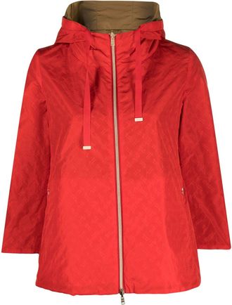 Herno reversible monogram-print jacket - women - Polyester - 38 - Red
