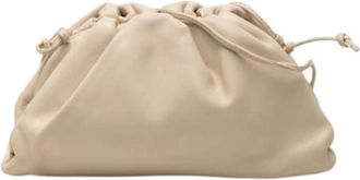 Bottega Veneta Pre-owned Mini Pouch - Dames - Vintage Clutch - Beige - ONE Size - Leer - Vintage