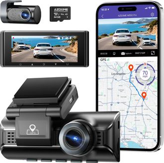 OEM C&aacute;mara De Salpicadero 4k Para Coche, Pantalla Ips De 3,19 Pulgadas, Tarjeta De 64 Gb Incluida, Wifi De 5,8 Ghz, Gps, Visi&oacute;n Nocturna, Wdr Gran Angular