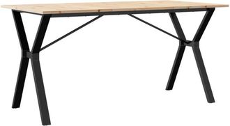 vidaXL Dining Table Y-Frame 160x80x75 cm Solid Wood Pine and Steel Vidaxl