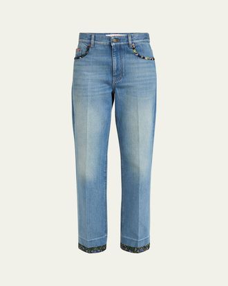 【関税&送料込】Valentino Garavani Straight-Leg Denim Jeans Valentino Garavani Straight Leg Denim Pants from $1,350.00