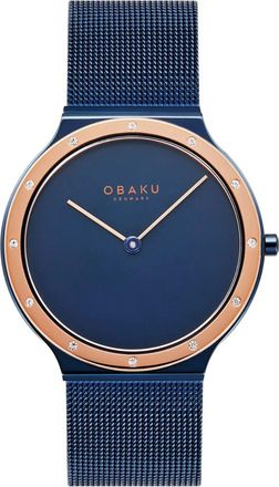 Obaku Womens Note Lille Blue Dial Watch