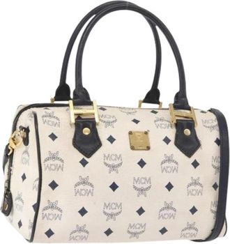 MCM Pre-owned Boston Bag - Dames - Vintage Handtas - Wit - ONE Size - Leer - Vintage