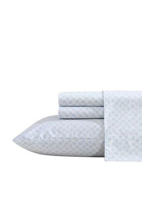 Nautica Breezy Bloom 200 Thread Count Cotton Percale Sheet Set in White/Breezy Bloom at Nordstrom Rack, Size Queen