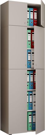 ebuy24 Armario De Oficina Vcm Xxl Con 5 Compartimentos Y Un Accesorio Armario De Archivo Moderno Con Puertas Giratorias Dimensiones Aprox. Al. 223 X An. 70 X