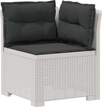 vidaXL Sill&oacute;n Individual De Jard&iacute;n Con Cojines Apariencia De Ratan Pp Vidaxl