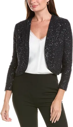 Oscar De La Renta Sequin Bolero Cardigan