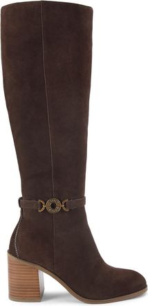 Kurt Geiger Womens Suede Bromley Block Heel Knee Boots - Brown - Size UK 7