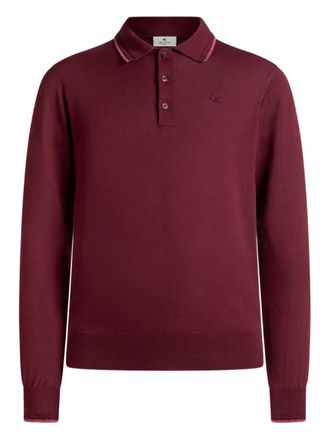 Etro pegaso-embroidery polo shirt - Red