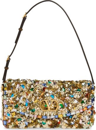 Valentino Garavani Vain Embellished Shoulder Bag in Multi Silver at Nordstrom