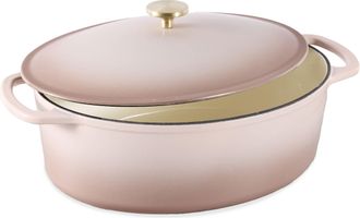 Best Choice Products Oval 7.5 Quart Cast-Iron Dutch Oven, Heavy-Duty w/ Enamel, Side Handles
