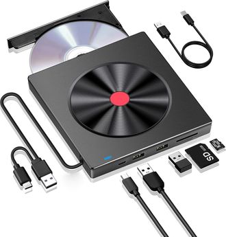OEM Masterizzatore Cd/dvd Esterno, Unit&agrave; Cd/dvd Esterna Usb 3.0 E Tipo C, Lettore Di Schede Sd Tf, Unit&agrave; Floppy Disk Esterna Per Pc/laptop/desktop/windows