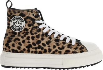 Dsquared2 Leopard Print Logo Sneakers