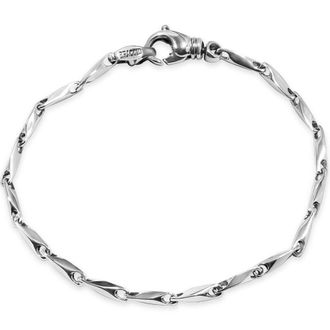 Pompeii3 Mens Classic Seed Link 14k Gold (11gram) or Platinum (19gram) 2.5mm Bracelet 8